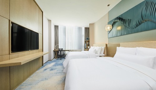 Chambre, 2 lits une place