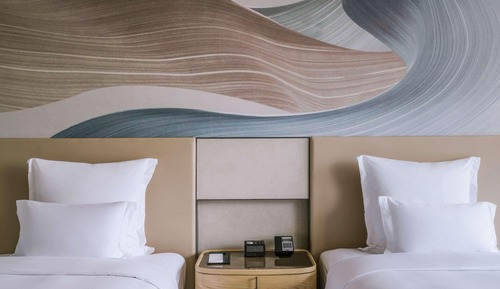 Chambre Deluxe, 2 lits une place, avec vue (High Floor)
