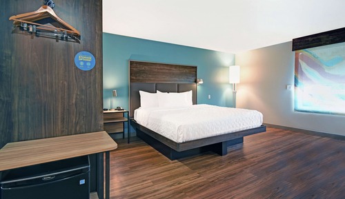 Chambre, 1 très grand lit, accessible aux personnes à mobilité réduite (Hearing, Roll-in Shower)
