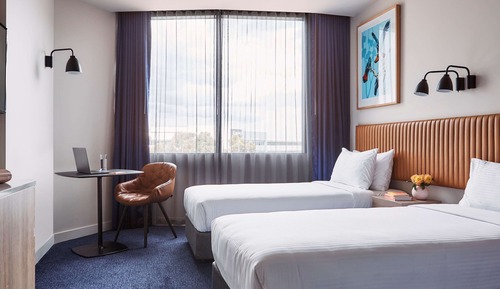 Chambre avec lits jumeaux, 2 lits une place (Hotel Room)