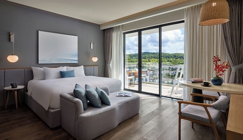Chambre Standard, 2 lits une place, balcon