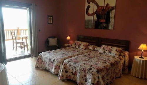 Chambre avec lits jumeaux, balcon, vue jardin (2)