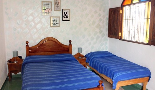 Chambre Triple Classique, plusieurs lits, non-fumeurs, vue jardin