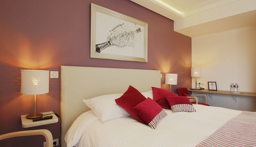 Chambre Double Luxe, salle de bains privée, vue cour intérieure (Avec Terrasse privée)