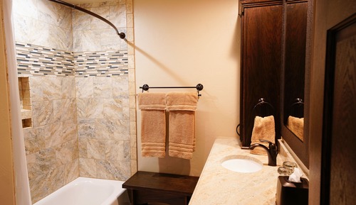 Chambre Luxe, 1 grand lit, salle de bains privée