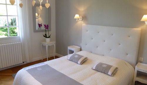 Chambre Double Supérieure, salle de bains attenante, vue jardin