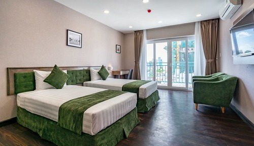 Chambre Deluxe avec lits jumeaux, 2 lits une place, non-fumeurs, vue ville
