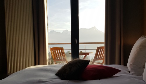 Chambre Double Panoramique, salle de bains privée, vue lac (Charme)