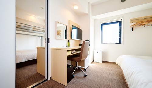 Chambre, non-fumeurs, chambres communicantes (2 Double & 2 Upper Bunk Bed)