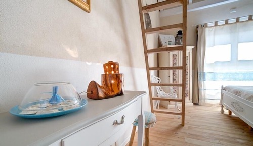 Chambre Double, 1 grand lit, accessible aux personnes à mobilité réduite, vue jardin (L'artista)