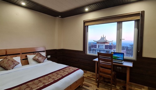 Chambre Premium Double ou avec lits jumeaux, 1 très grand lit, vue vallée