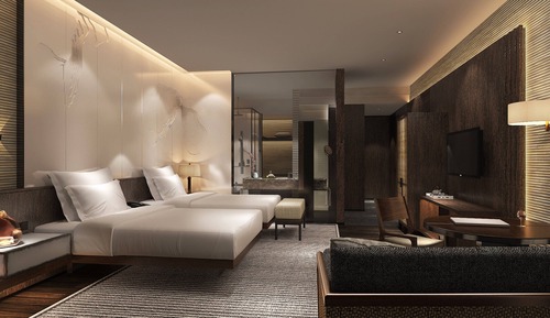 Chambre, 2 grands lits, balcon