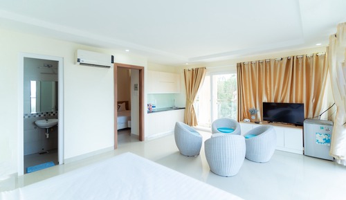 Chambre Quadruple Familiale, vue mer