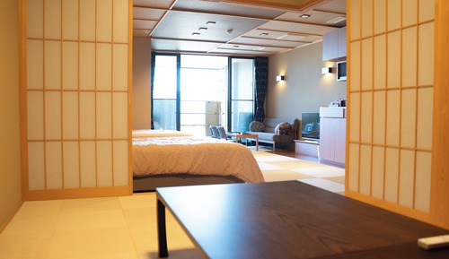 Chambre, salle de bains privée (with Private Open-air Bath)