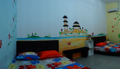 Chambre Quadruple, salle de bains commune