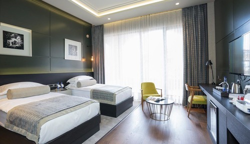Chambre Standard avec lits jumeaux, balcon
