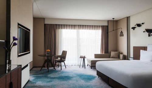 Chambre Deluxe avec lits jumeaux, 2 lits une place, vue lac