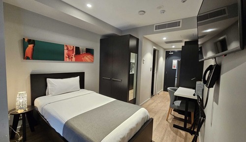 Chambre Simple Deluxe, 1 lit une place, non-fumeurs, coin cuisine