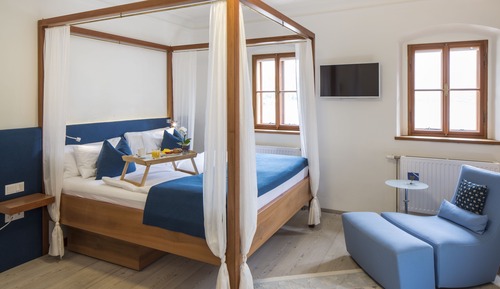 Suite Supérieure, cheminée, vue lac