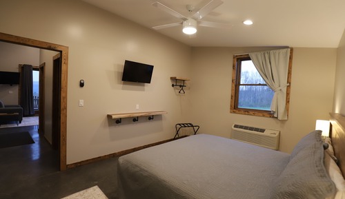 Chalet Deluxe, 1 très grand lit, accessible aux personnes à mobilité réduite, vue lac