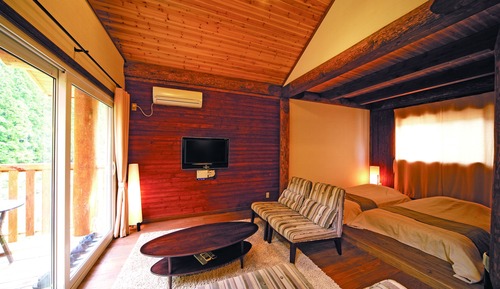 Cottage Deluxe, bain à remous (Type B - 118, Hot Stoned Bath)