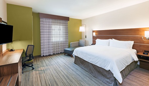 Chambre, 1 très grand lit, accessible aux personnes à mobilité réduite, non-fumeurs (Roll-In Shower)