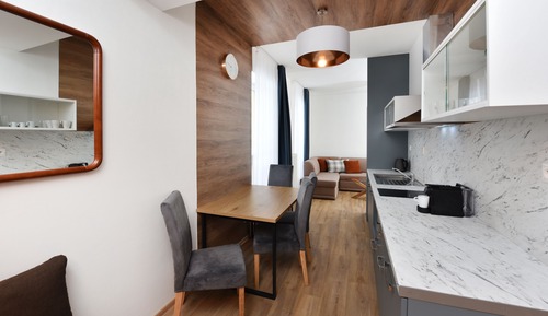 Appartement Majestueux, coin cuisine