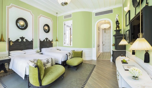 Chambre, 2 lits doubles, non-fumeurs, balcon (Balcony)