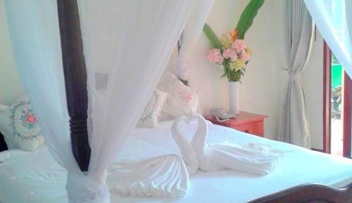 Chambre Deluxe, 1 lit double, vue fleuve, en bord de piscine (for 2 persons)