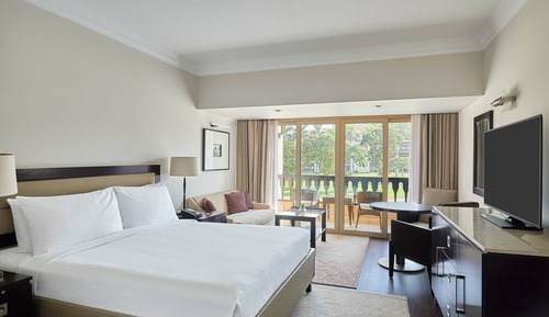 Chambre Deluxe, 1 très grand lit, balcon, avec vue