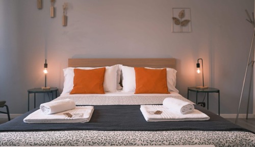 Chambre Double Standard, salle de bains commune, vue ville