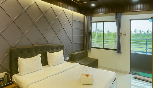 Chambre Simple Deluxe, salle de bains privée, en bord de lac