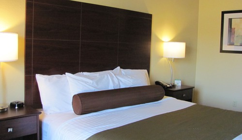 Chambre Deluxe, 1 très grand lit, baignoire (Mobility/Audible, Bench)