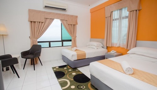 Chambre Deluxe, 2 lits une place, vue mer