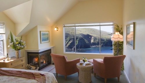 Chambre, 1 grand lit, vue mer