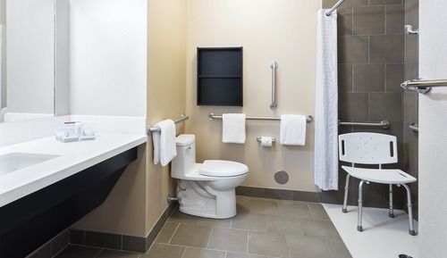 Chambre, 1 grand lit (Communications, Mobil, Roll-In Shower)