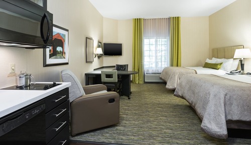Suite Studio, 2 grands lits, accessible aux personnes à mobilité réduite (Mobility, Access Tub)