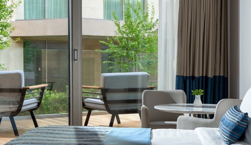 Suite Junior, 1 très grand lit, terrasse, vue mer