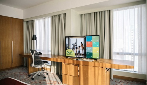 Chambre Premium, 1 très grand lit, vue ville