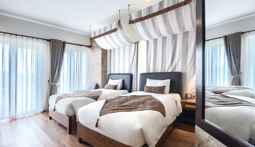 Chambre Deluxe avec lits jumeaux, vue jardin (River View -Onsen, Sauna, Steam Sauna)