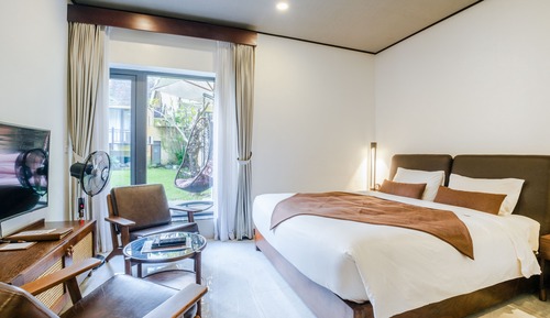 Chambre Deluxe, 1 très grand lit, vue jardin (King - Onsen, Sauna, Steam Sauna)