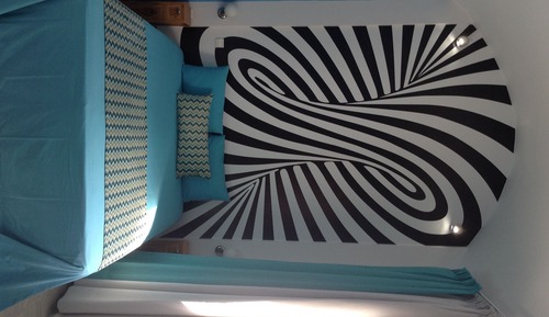 Chambre Panoramique Double ou avec lits jumeaux, 1 très grand lit (Pacha)