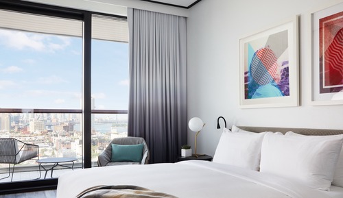 Suite, 1 chambre, accessible aux personnes à mobilité réduite, balcon (King)