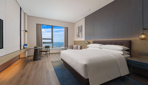 Chambre Premium, 1 très grand lit, vue mer