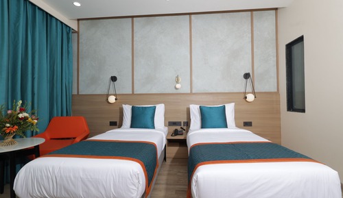Chambre Standard avec lits jumeaux, 1 chambre, vue établissement