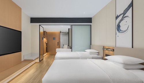 Chambre Standard, 2 lits doubles, vue ville