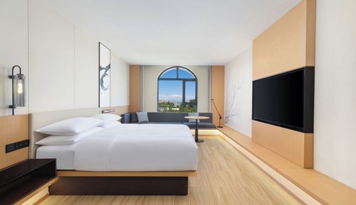 Chambre Supérieure, 1 très grand lit, vue ville