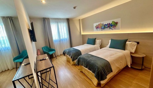 Chambre avec lits jumeaux, vue parc
