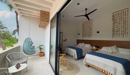 Chambre Double Confort, vue partielle sur l'océan