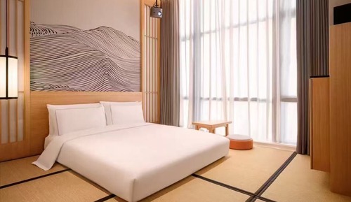 Chambre double de style japonais, vue ville
